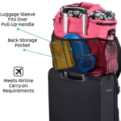 Mobile Dog Gear Week Away Pet Tote Bag, Medium, 12 In. X 6 In. X 11 In., Pink -Pet Supply Store 1635987 A2