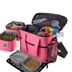 Mobile Dog Gear Week Away Pet Tote Bag, Medium, 12 In. X 6 In. X 11 In., Pink -Pet Supply Store 1635987 A4