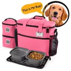 Mobile Dog Gear Week Away Pet Tote Bag, Medium, 12 In. X 6 In. X 11 In., Pink -Pet Supply Store 1635987 A5