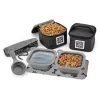Mobile Dog Gear Dine Away Dog Travel Food Set, 10 Cups, 18 X 5.75 X 7.5 In., Small, Black