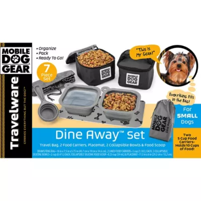 Mobile Dog Gear Dine Away Dog Travel Food Set, 10 Cups, 18 X 5.75 X 7.5 In., Small, Black 5 Mobile Dog Gear Dine Away Dog Travel Food Set, 10 Cups, 18 X 5.75 X 7.5 In., Small, Black - Image 5