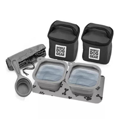 Mobile Dog Gear Dine Away Dog Travel Food Set, 10 Cups, 18 X 5.75 X 7.5 In., Small, Black 6 Mobile Dog Gear Dine Away Dog Travel Food Set, 10 Cups, 18 X 5.75 X 7.5 In., Small, Black - Image 6