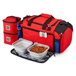 Mobile Dog Gear Ultimate Week Away Dog Duffle Bag, 20 In. X 10.5 In. X 10 In., Red