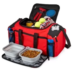 Mobile Dog Gear Ultimate Week Away Dog Duffle Bag, 20 In. X 10.5 In. X 10 In., Red -Pet Supply Store 1635996 A4