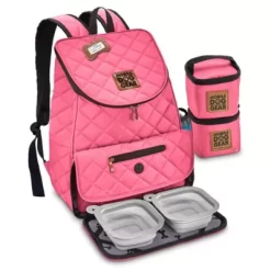 Mobile Dog Gear Weekender Dog Travel Backpack, 13 In. X 16 In. X 7 In., Pink