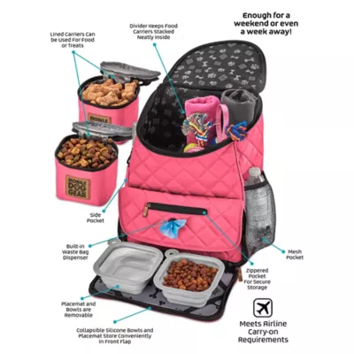 Mobile Dog Gear Weekender Dog Travel Backpack, 13 In. X 16 In. X 7 In., Pink 3 Mobile Dog Gear Weekender Dog Travel Backpack, 13 In. X 16 In. X 7 In., Pink - Image 3