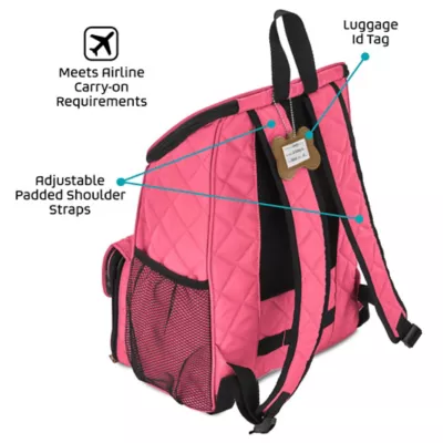 Mobile Dog Gear Weekender Dog Travel Backpack, 13 In. X 16 In. X 7 In., Pink 4 Mobile Dog Gear Weekender Dog Travel Backpack, 13 In. X 16 In. X 7 In., Pink - Image 4