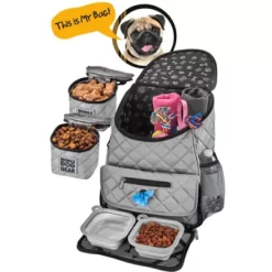 Mobile Dog Gear Weekender Dog Travel Backpack, 13 In. X 16 In. X 7 In., Gray -Pet Supply Store 1636001 A6