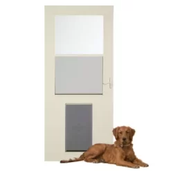 Larson Pet Storm Door, Almond