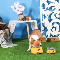 HugSmart Polyester Portable Go Pet Bowl, 2.2 Cups, Beaver, 2-Bowls -Pet Supply Store 1661512 A5