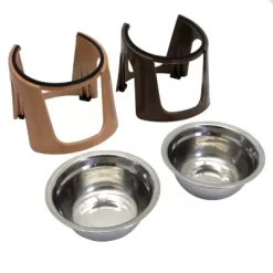 SportPet Raised Stainless Steel Pet Bowls, 1 Cup, 2-Bowls -Pet Supply Store 1683755 A2