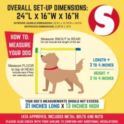 New! SportPet 16 In. X 16 In. X 2 Ft. Small Dog Kennel -Pet Supply Store 1683779 A2