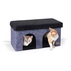 K&H Pet Products Thermo-Kitty Duplex Pet Shelter, 12 In. X 24 In. X 12 In.