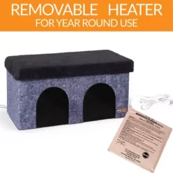 K&H Pet Products Thermo-Kitty Duplex Pet Shelter, 12 In. X 24 In. X 12 In. -Pet Supply Store 1701169 A2