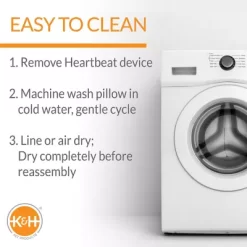 K&H Pet Products Mother's Heartbeat Plush Kitten Toy Heart Pillow, Red -Pet Supply Store 1701170 A3