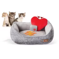 K&H Pet Products Mother's Heartbeat Heated Pet Bed And Heart Pillow
