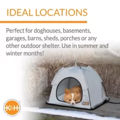 K&H Pet Products Thermo Tent Outdoor Heated Pet Shelter -Pet Supply Store 1701185 A2