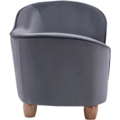 Critter Sitters 28 In. Elegant Faux-Velvet Oval Pet Bed For Small-Sized Dogs And Cats, Gray -Pet Supply Store 1710561 A8