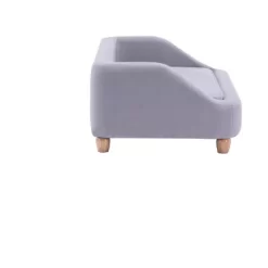 Critter Sitters 36 In. Microfiber Rectangle Pet Bed For Medium-Sized Dogs, Gray -Pet Supply Store 1710563 A3