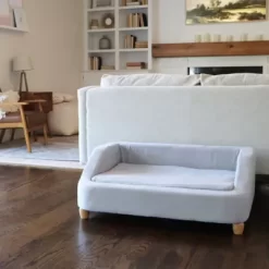 Critter Sitters 36 In. Microfiber Rectangle Pet Bed For Medium-Sized Dogs, Gray -Pet Supply Store 1710563 A4