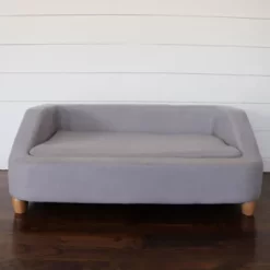 Critter Sitters 36 In. Microfiber Rectangle Pet Bed For Medium-Sized Dogs, Gray -Pet Supply Store 1710563 A6