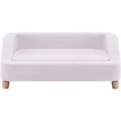 Critter Sitters 36 In. Microfiber Rectangle Pet Bed For Medium-Sized Dogs, White -Pet Supply Store 1710564 A6