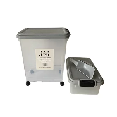 JMP Plastic Dog Food Container Set, 30 Liters, 10 Liters, 3 Pc. 1 JMP Plastic Dog Food Container Set, 30 Liters, 10 Liters, 3 Pc.