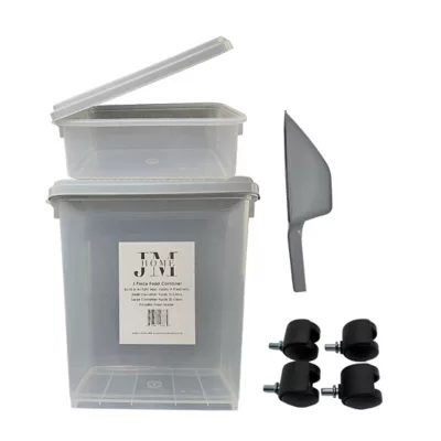 JMP Plastic Dog Food Container Set, 30 Liters, 10 Liters, 3 Pc. 3 JMP Plastic Dog Food Container Set, 30 Liters, 10 Liters, 3 Pc. - Image 3