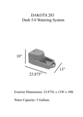 Dakota 283 Dash 5.0 Watering System With Dakota Guard Antimicrobial - Orange 2 Dakota 283 Dash 5.0 Watering System With Dakota Guard Antimicrobial - Orange - Image 2