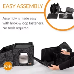 K&H Pet Products Two-Story Outdoor Heated Kitty House With Dining Room -Pet Supply Store 1741390 A5