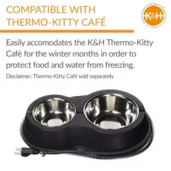 K&H Pet Products Two-Story Outdoor Heated Kitty House With Dining Room, Gray -Pet Supply Store 1741392 A5