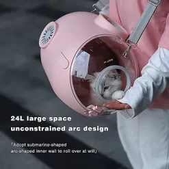 McLovin's Submarine Pet Carrier With LED Light, Pink -Pet Supply Store 1741510 A3