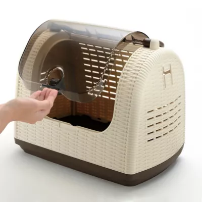 Richell Faux Wicker Pet Carrier 2 Richell Faux Wicker Pet Carrier - Image 2