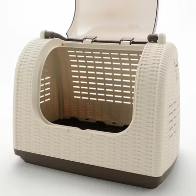 Richell Faux Wicker Pet Carrier 3 Richell Faux Wicker Pet Carrier - Image 3