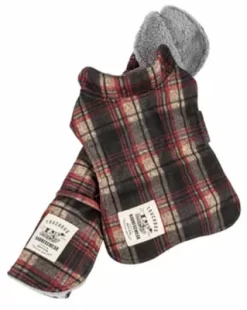 Touchdog 2-in-1 Tartan Plaided Dog Jacket With Matching Reversible Dog Mat