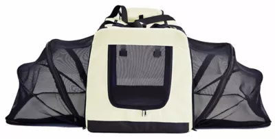 Pet Life Hounda Accordion Metal Framed Soft-Folding Collapsible Dual-Sided Expandable Pet Dog Crate 2 Pet Life Hounda Accordion Metal Framed Soft-Folding Collapsible Dual-Sided Expandable Pet Dog Crate - Image 2