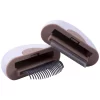 Pet Life LYNX 2-in-1 Travel Connecting Grooming Pet Comb And Deshedder, Large, Brown, GR1BRLG