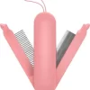 Pet Life JOYNE Multi-Functional 2-in-1 Swivel Travel Pet Grooming Comb And Deshedder, Pink, GR3PKMD