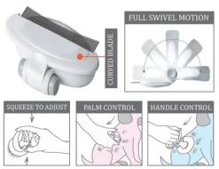 Pet Life Gyrater Travel Swivel Curved Pet Grooming Pin Comb, GR11 -Pet Supply Store 1790748 A5