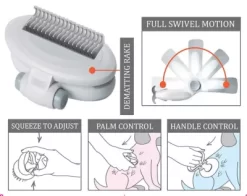 Pet Life Gyrater Swivel Travel Grooming Dematting Pet Comb, GR16 -Pet Supply Store 1790753 A5