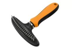 Pet Life Flex Series Dual-Row Grooming Rake Pet Comb, Orange, GR30OR