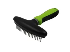 Pet Life Flex Series Dual-Row Grooming Rake Pet Comb, Green, GR30GN -Pet Supply Store 1790774 A2