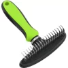 Pet Life Flex Series Undercoat Dematter Grooming Pet Rake, Green, GR31GN