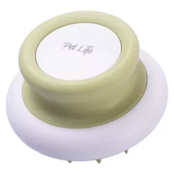 Pet Life Scwubba Handheld Bathing Brushing And Massaging Soft Flexible Grooming Pet Comb, Green, GR34GN -Pet Supply Store 1790783 A2