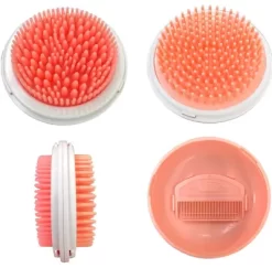 Pet Life Bravel 3-in-1 Travel Pocketed Dual Grooming Brush And Pet Comb, Orange, GR52OR -Pet Supply Store 1790792 A4