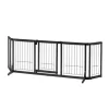 Richell Wide Premium Plus Pet Gate Mini, 55 In. To 72 In., Black
