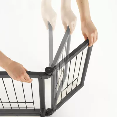 Richell Wide Premium Plus Pet Gate Mini, 55 In. To 72 In., Black 3 Richell Wide Premium Plus Pet Gate Mini, 55 In. To 72 In., Black - Image 3