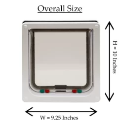 Cat Mate Large 4-Way Locking Cat Door With 2 In. Wall Liner, White, 221W 16 Cat Mate Large 4-Way Locking Cat Door With 2 In. Wall Liner, White, 221W -Pet Supply Store 1866860 A7