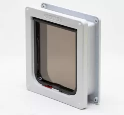 Cat Mate Locking Cat Door With 2 In. Wall Liner, White -Pet Supply Store 1866864 A2