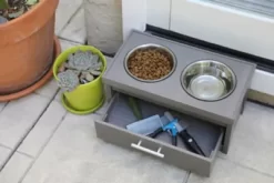 New Age Pet Small Piedmont Diner, 20 Oz., Gray -Pet Supply Store 1866987 A3